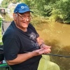 The first of several gudgeon that GiRi (Richard Gibbs) caught in the sunshine just above Tyrley Locks near Market Drayton on the Shroppie one afternoon in September 2024.